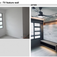 B&A Living area_TV feature wall