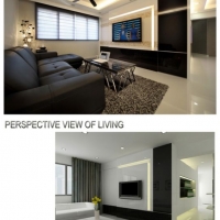 Real vs 3D - Living area 3