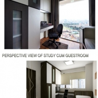 Real vs 3D - Study cum Guestroom