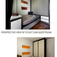 Real vs 3D - Study cum Guestroom 2