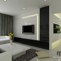 Living area - TV feature